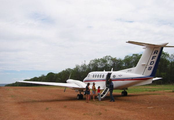 Royal Flying Doctors on a remote airstrip
