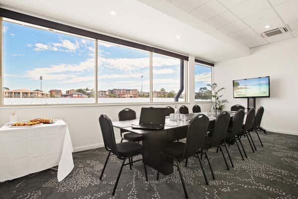 Boardroom style event setup