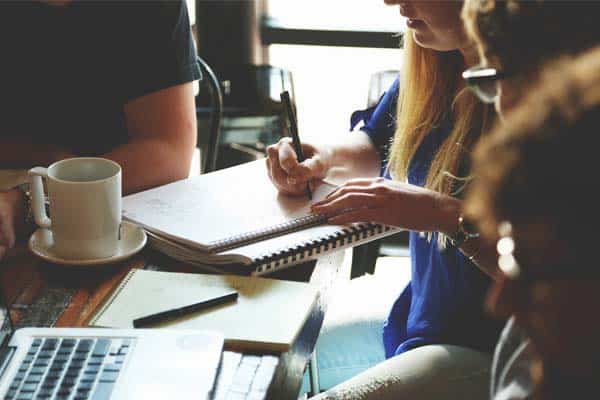 Group of people planning an event