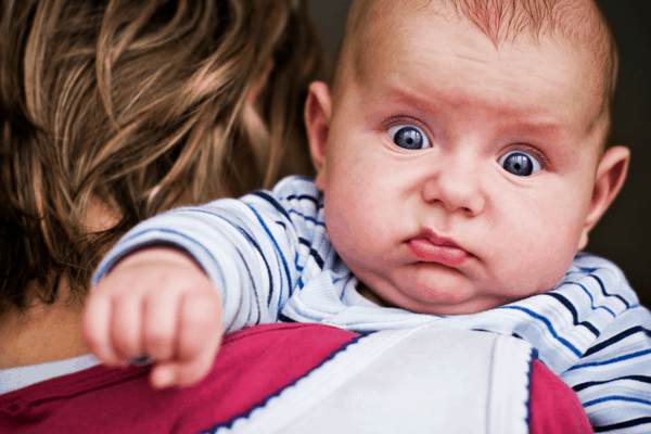 Photo of a bemused baby who has heard a Dad joke