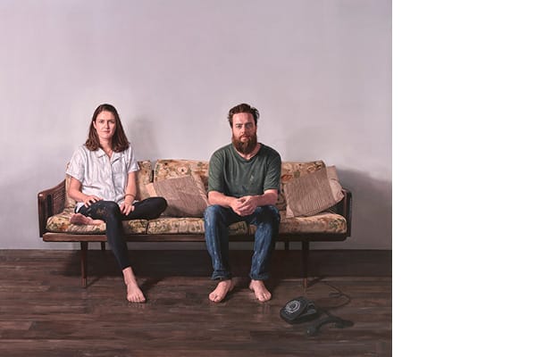 Jonathan Dalton, Lottie and James, oil on linen, 154 x 167 cm