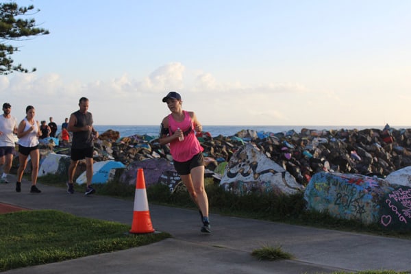 Bronwyn doing Park Run in Port Macquarie