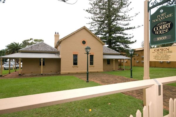 Port Macquarie’s Historic Courthouse on Clarence Street