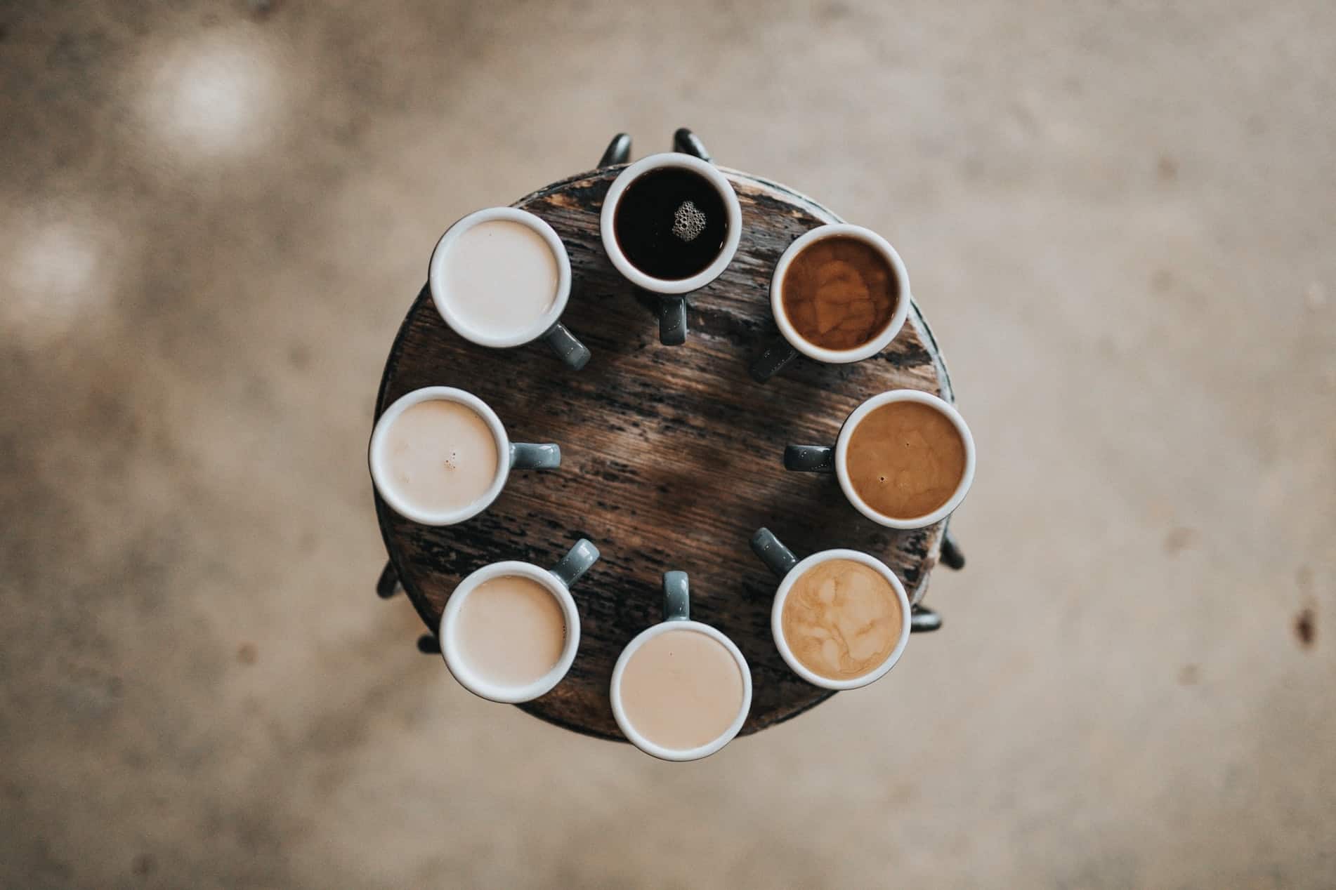 Circle of coffee on a table