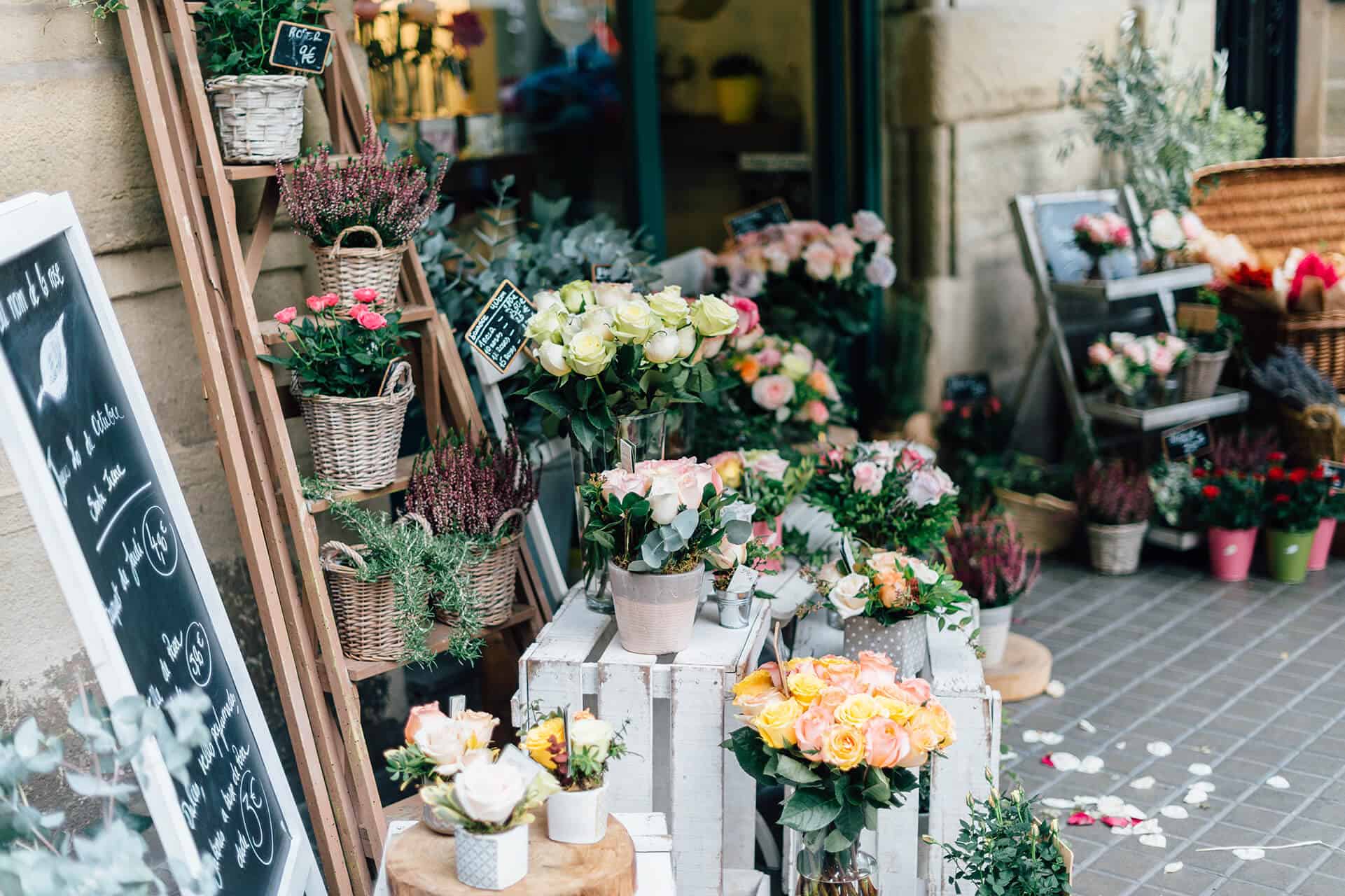 The front of a florist