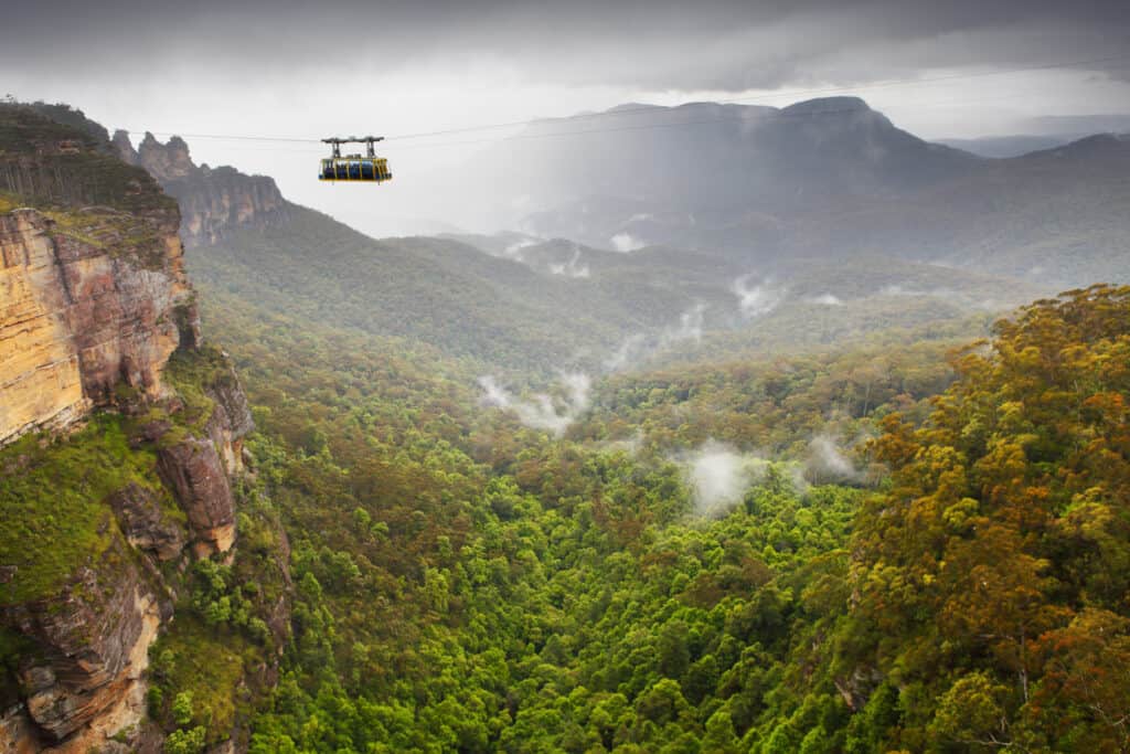 Cable car in the Blue Mountains, Australia