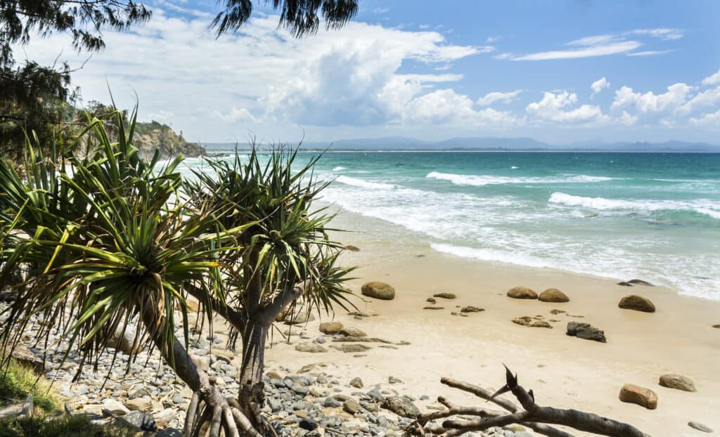 Tropical beach, Byron Bay Australia